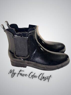Lk New Old Navy Chelsea Ankle Rain Boots Ladies sz 9